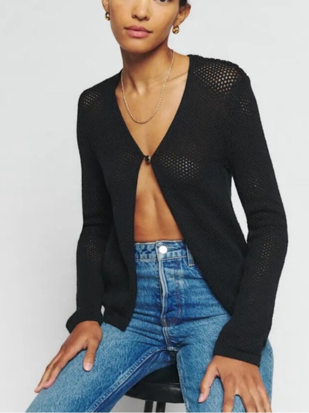 Reformation Wednesday Open Knit Cardigan
